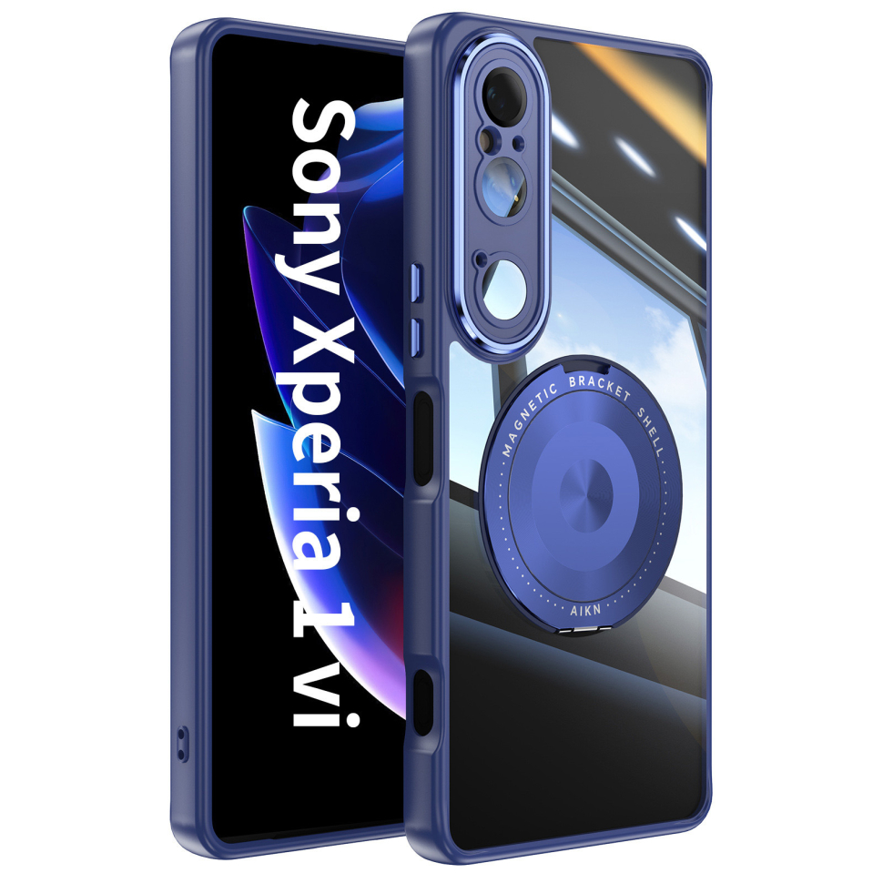 Чохол AIKN Magnetic Bracket Shell для Sony Xperia 1 VI Blue