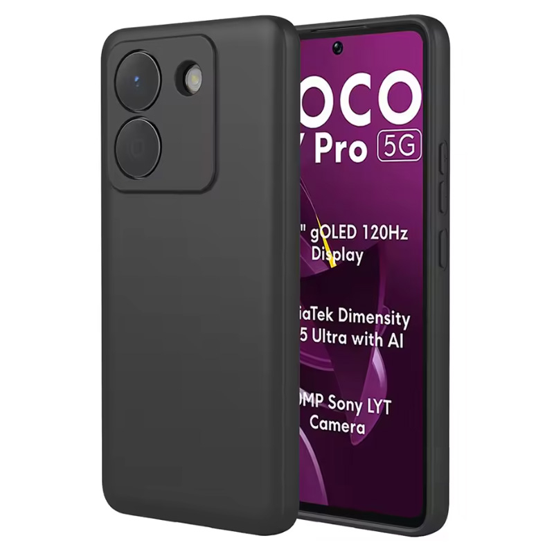 Чохол Silicone Cover Lakshmi Full Camera (AA) для Poco M7 Pro 5G Black