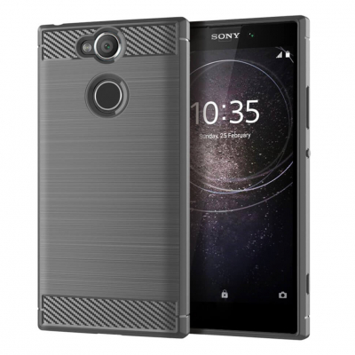 Накладка Lenuo Carbon Fiber для Sony Xperia XA2 H4113 Gray