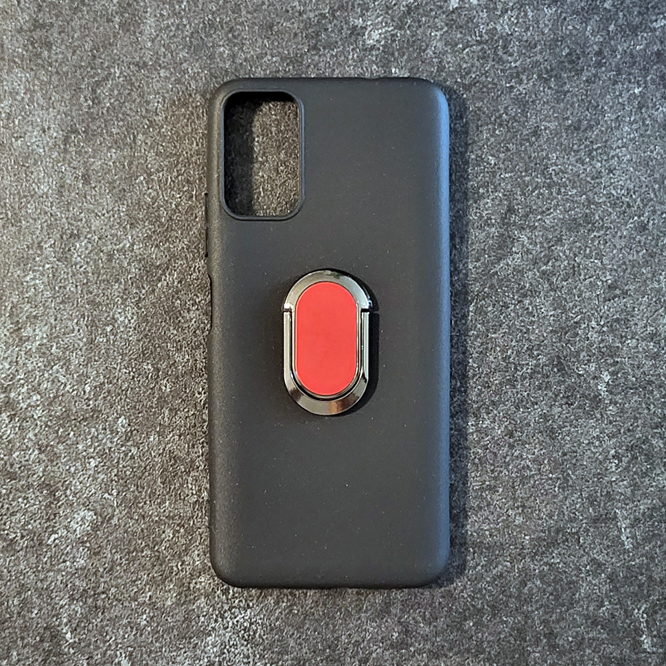 Чохол Shell Mate з Червоним Кільцем для ZTE Blade A71 Black