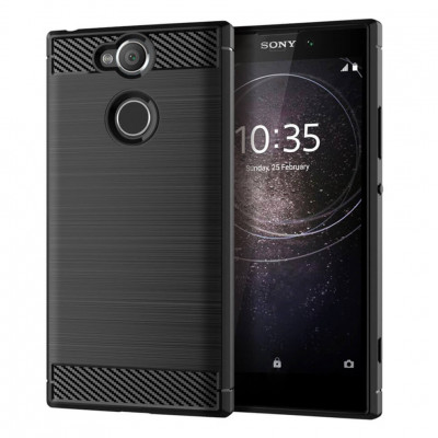 Накладка Lenuo Carbon Fiber для Sony Xperia XA2 H4113 Black