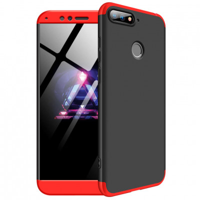 Пластиковая накладка GKK 360 для Huawei Y6 2018/Y6 Prime 2018 Black / Red