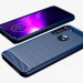 Чохол Lenuo Carbon Fiber для Motorola G8 Power Navy Blue