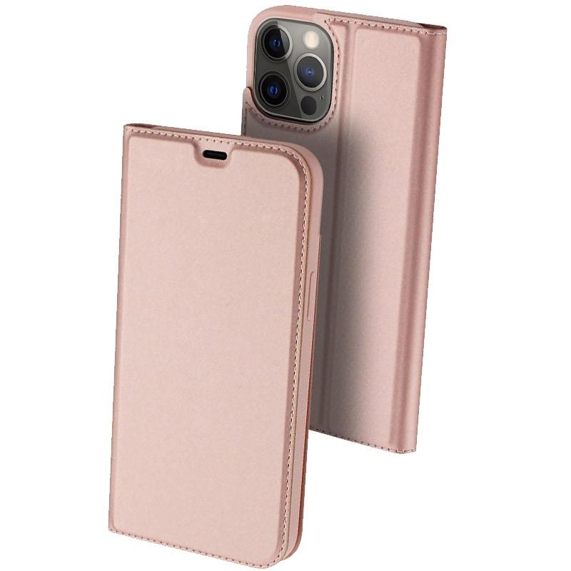 Чохол-книжка Dux Ducis з кишенею для візиток для Apple iPhone 14 Pro Max Rose Gold