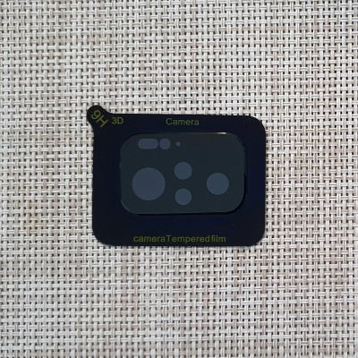 Защитное 3D стекло на камеру для Redmi Note 10s Черное