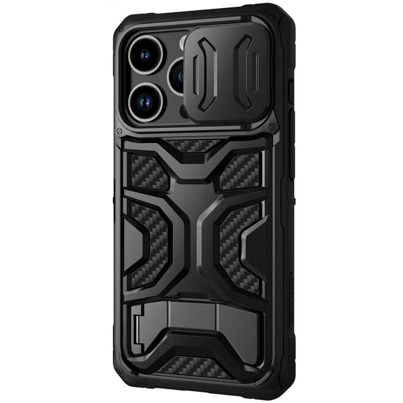 TPU+PC чохол Nillkin CamShield Adventurer Pro із Шторкою на Камеру для Apple iPhone 14 Pro Max Armor Black