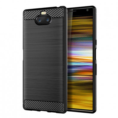Накладка Lenuo Carbon Fiber для Sony Xperia 10 l4113 Black