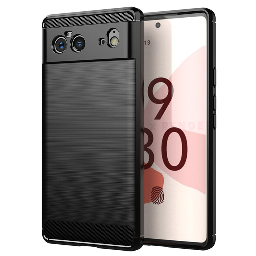 Чохол Lenuo Carbon Fiber для Google Pixel 6 Black