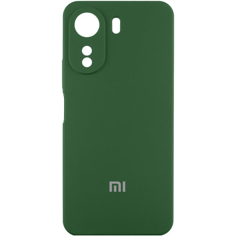 Чохол Silicone Cover Lakshmi із Захистом Камери (AAA) з Логотипом для Xiaomi Redmi Note 14 Pro 4G Cyprus Green
