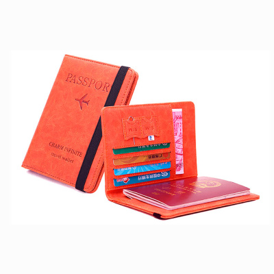 Кошелек-обложка с RFID защитой для паспорта Charm Infinite Travel Wallet Оранжевый
