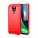 Чехол Lenuo Carbon Fiber для Motorola E7 Plus Red
