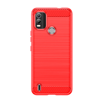 Накладка Lenuo Carbon Fiber для Nokia C21 Plus Red