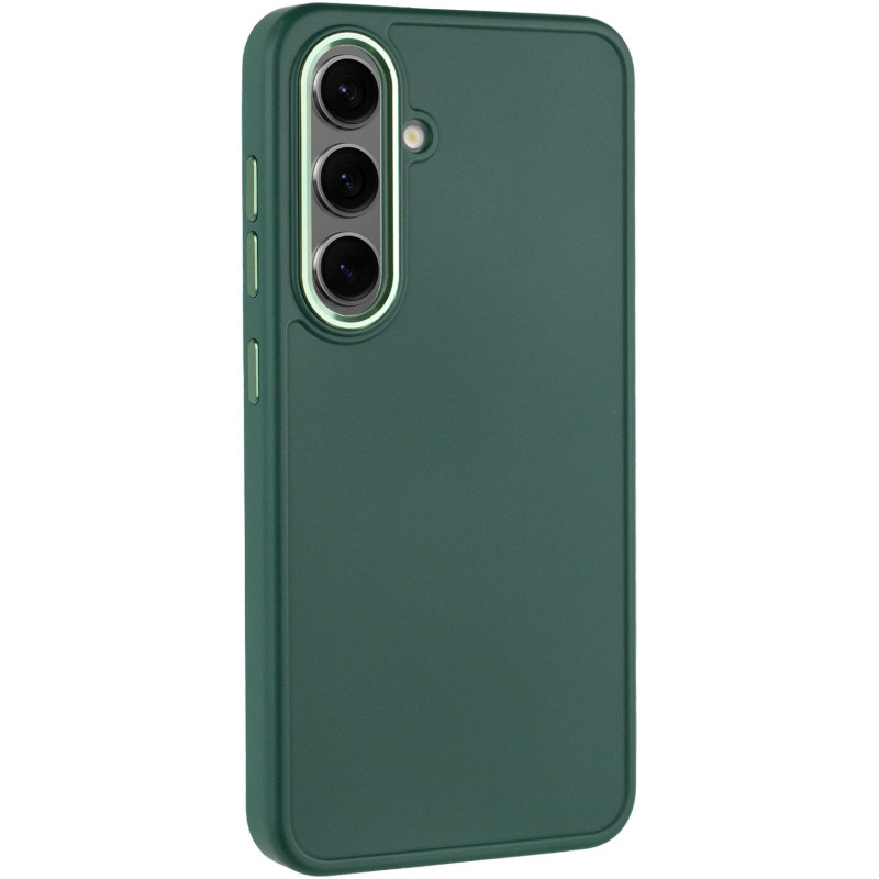 TPU чохол Bonbon Metal Style для Samsung Galaxy S24 / S25 Pine Green