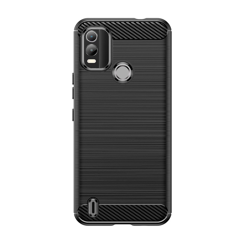 Накладка Lenuo Carbon Fiber для Nokia C21 Plus Black