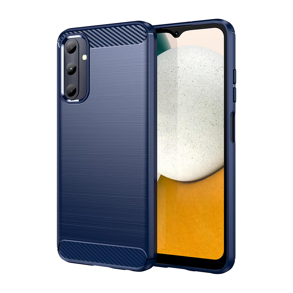 Чохол Lenuo Carbon Fiber для Samsung Galaxy A05s A057G Navy Blue