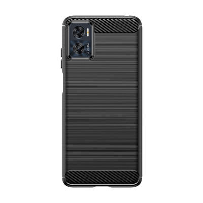 Чохол Lenuo Carbon Fiber для Motorola Moto E22 / E22i Black