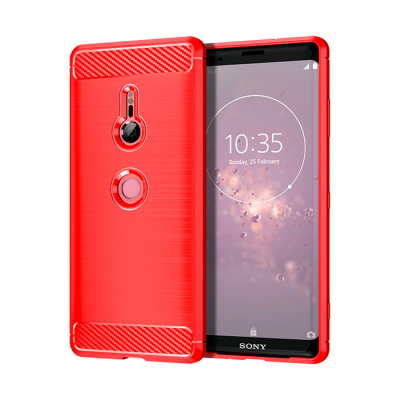 Накладка Lenuo Carbon Fiber для Sony Xperia XZ3 H9436 Red