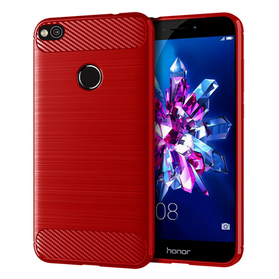 Чохол Lenuo Carbon Fiber для Honor 8 Lite Red