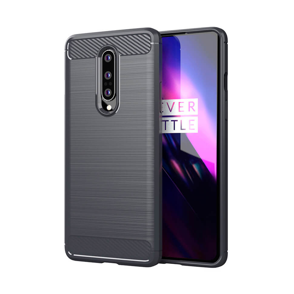 Чехол Lenuo Carbon Fiber для OnePlus 8 Gray